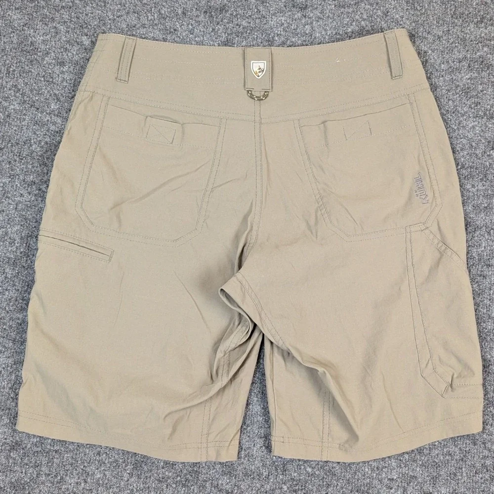 Kuhl Mens Hiking Shorts 32 Khaki Tan Nylon Stretch Performance Outdoor Pockets